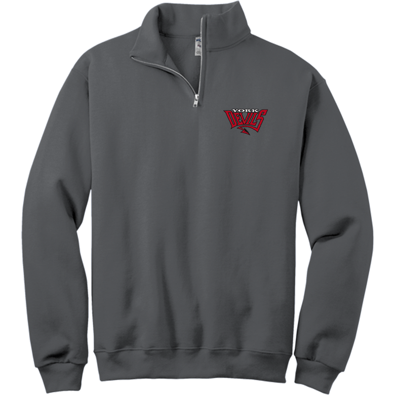 York Devils NuBlend 1/4-Zip Cadet Collar Sweatshirt