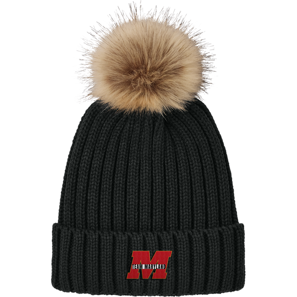 Team Maryland Faux Fur Pom Beanie