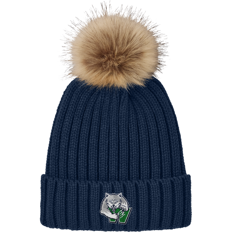Woodbridge Wolfpack Faux Fur Pom Beanie