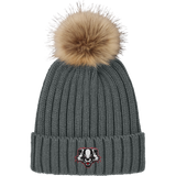 Scary Badgers Faux Fur Pom Beanie