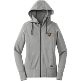 Delaware Ducks New Era Ladies Tri-Blend Fleece Full-Zip Hoodie