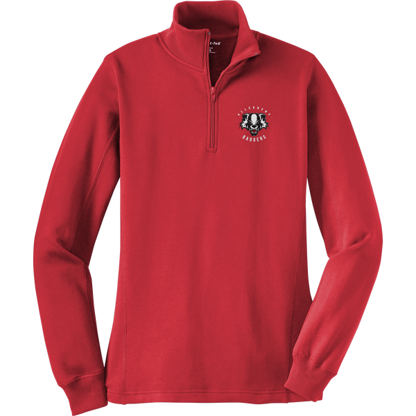 Scary Badgers Ladies 1/4-Zip Sweatshirt