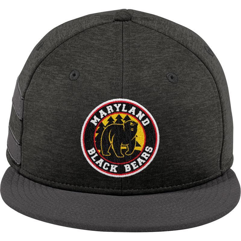 Maryland Black Bears New Era Shadow Heather Striped Flat Bill Snapback Cap