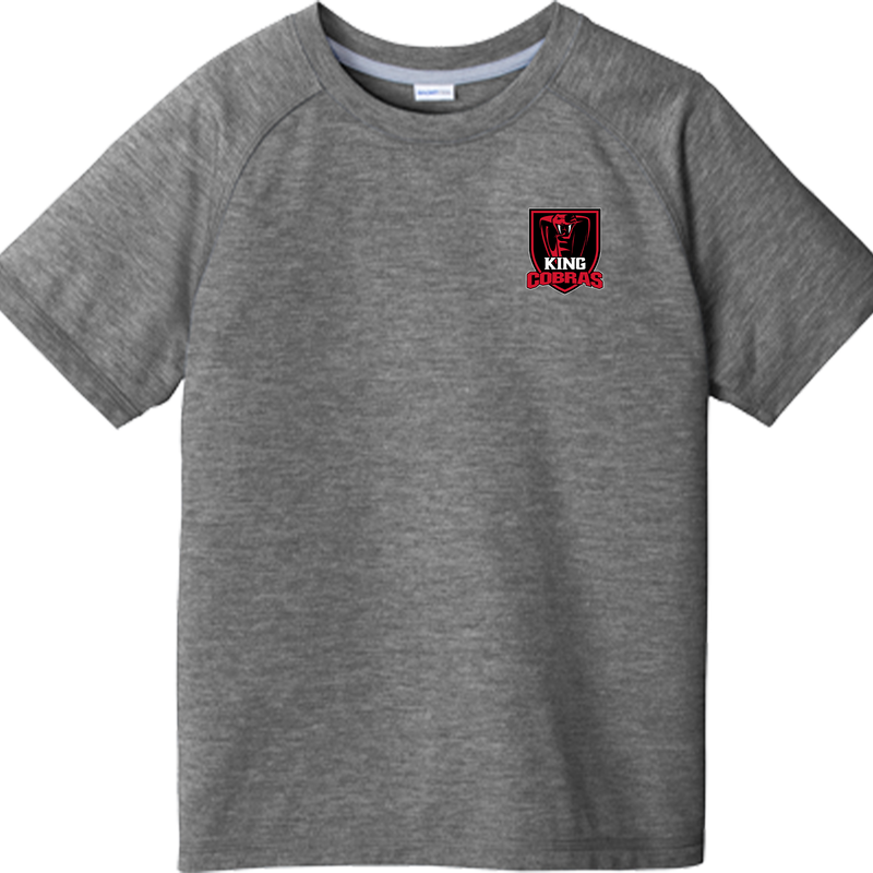 King Cobras Youth PosiCharge  Tri-Blend Wicking Raglan Tee