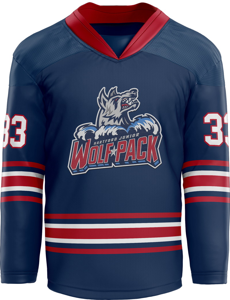 Hartford Jr. Wolfpack Split Season Adult Player Hybrid Jersey